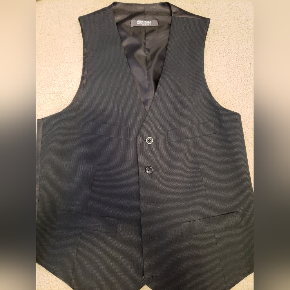 Classic Mens Suit Vest. Navy Pinstipe.Size S